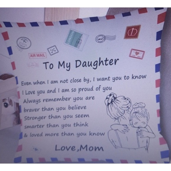 My Daughter Pillow Case  17.7 X 17.7 New in Package Home Decor - Picture 3 of 3